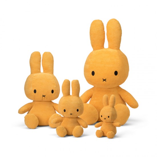 Miffy zajček mehka igrača Corduroy Yellow - 23 cm - Blago z napako