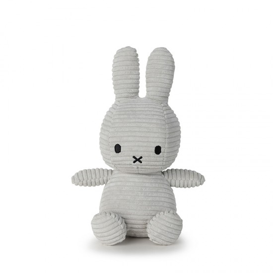 Miffy zajček mehka igrača ECO Corduroy Soft Grey - 23 cm