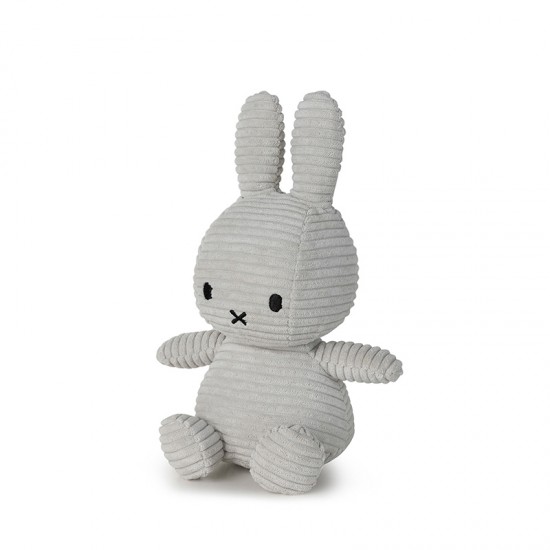 Miffy zajček mehka igrača ECO Corduroy Soft Grey - 23 cm