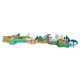 Floss&Rock® Sestavljanka Giant Floor Puzzle z igralnimi figuricami One World (60 kosov)