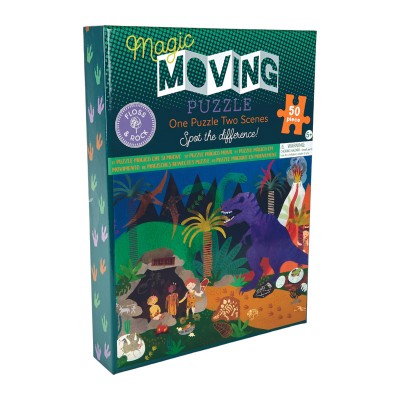 Floss&Rock® Sestavljanka Magic Moving Puzzle Dino (50 kosov)