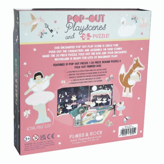 Floss&Rock® Scenarij za ustvarjalno 3D zgodbo Pop Out Play Scene Enchanted