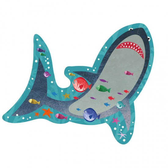 Floss&Rock® Sestavljanka Jigsaw Puzzle Shark (12 kosov)