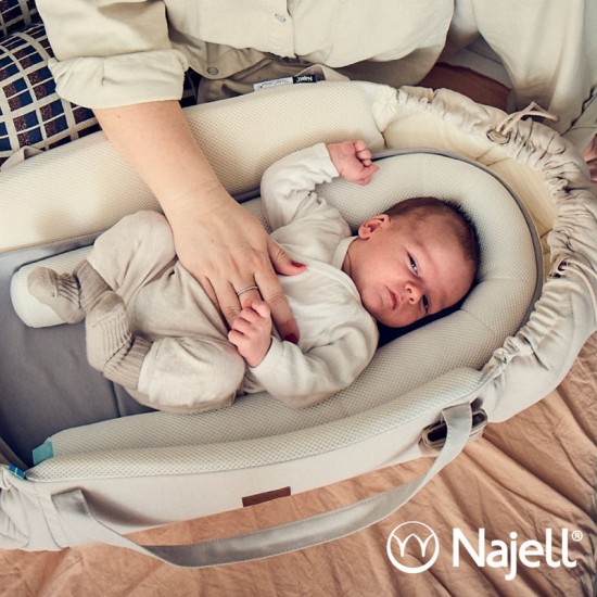 Najell® SleepCarrier zaščita/reduktor za otroško posteljico ali gnezdece - Ivory White