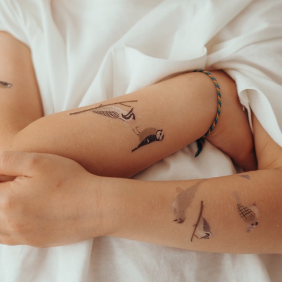 Nuukk Veganski otroški tatuji - Birds