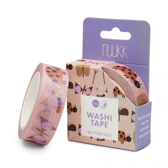 Nuukk Washi Tape dekorativni lepilni trak - Butterflies