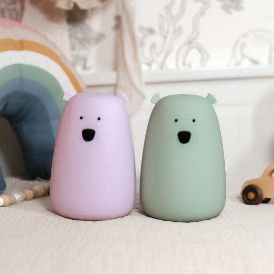 Rabbit&Friends Mehka lučka Medved - Sage - USB-C