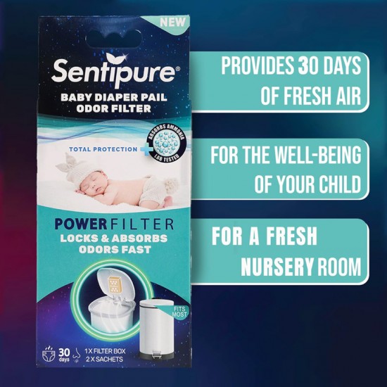 Sentipure® Filtri proti vonjavam pleničk + Držalo - 30 dni