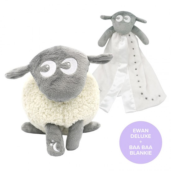 Sweet Dreamers KOMPLET Ewan Deluxe & ninica Baa Baa Blankie - Siva