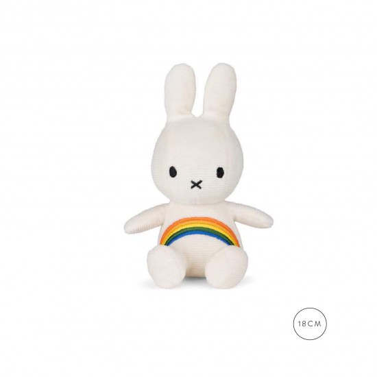 Miffy zajček mehka igrača Rainbow offwhite - 18 cm - VZOREC