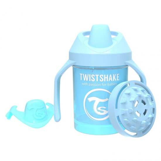 Twistshake Lonček z ustnikom Mini Cup 230 ml - Moder