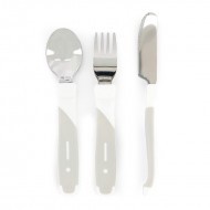 Twistshake Stainless Steel Cutlery From 12 Months - White - VZOREC